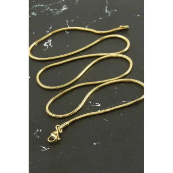 Silindir Zincir Çelik Kolye 55 cm