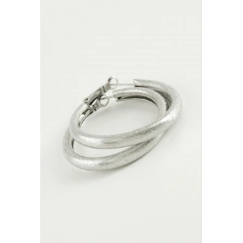 Simli Boru Halka Küpe 5,5 cm