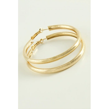 Simli Boru Halka Küpe 5,5 cm