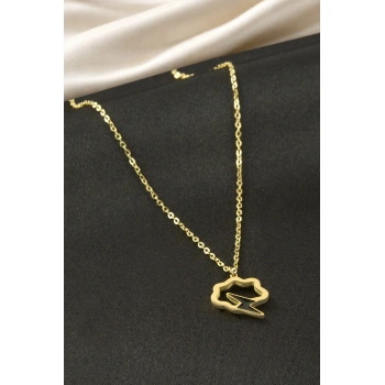 Şimşek Mineli Çelik Kolye