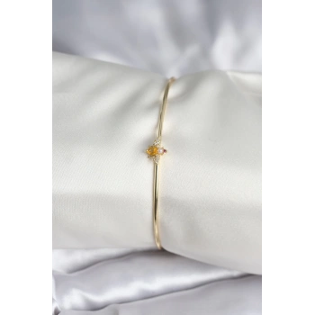 Sinek Figürlü Gold Renk Pirinç Kadın Bileklik - TJ-BB8000