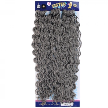 Sister Afro Dalgası Saç - Orta Ton Gri Grey 2