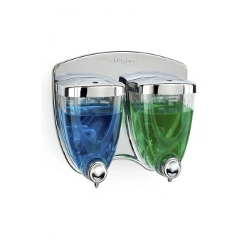 Sıvı Sabunluk Ikiz 350+350 ml Krom Kaplama -F038