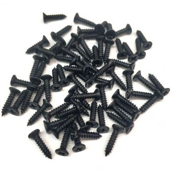 Siyah 1000 Adet Klips Vidası 2,2x9,5 mm YHB - Konik Başlı Kutu, Sandık, Ayak, Askı, Mini Vida