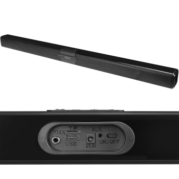 SİYAH 10WX2 12V/1.5A BT USB AUX TF KARTLI EV SİNEMA SOUNDBAR HOPARLÖR MD-SB101 (4887)