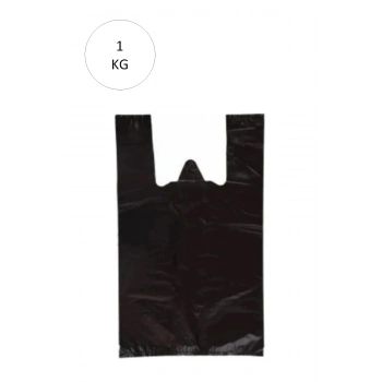 Siyah Atlet Poşet Mini Boy 20x34 cm Takriben 235 Adet 1 Kg