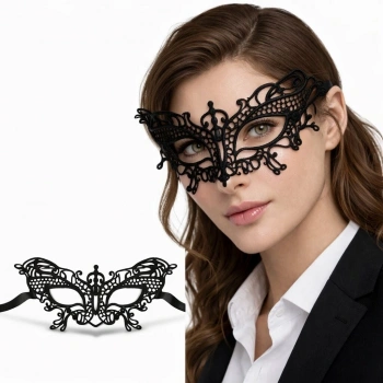 Siyah Dantel Venedik Maskesi Kadın – Zarif Parti & Balo Maskesi 2 No