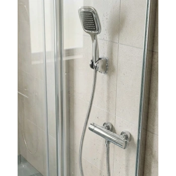 Siyah Duş Başlığı Seti Spiral Hortumlu El Duşu Ve Duvar Askısı Banyo Seti