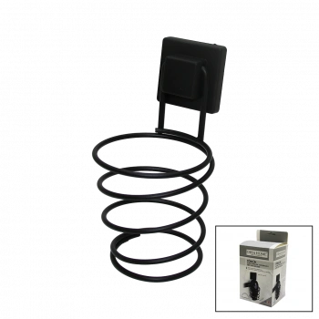 SİYAH - METAL FÖNLÜK FÖN MAKİNE ASKISI KARE MACUN YAPIŞKANLI10X11X15CM (4887)