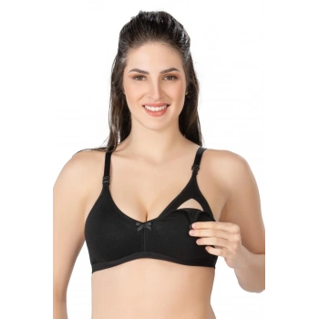 MARSİLYAN™ SİYAH MI  1421 Modal Cotton Emzirme Sütyen