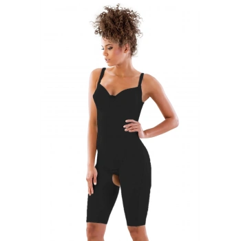 MARSİLYAN™ SİYAH MI  2822 Balen Sütyenli Paçalı Boy Lazer Korse