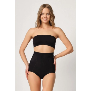 MARSİLYAN™ SİYAH MI  2931 Karın Balen Destekli Slip Lazer Korse