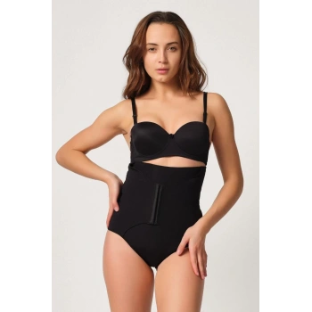 MARSİLYAN™ SİYAH MI  2932 Double Karın Agraf Destekli Slip Lazer Korse