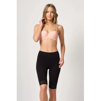 MARSİLYAN™ SİYAH MI  3004 Soft Uzun Paça Dantel Boxer