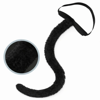 Siyah Peluş Kuyruk Şekil Verilebilir 70 cm (4887)