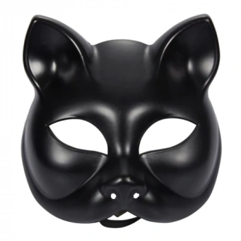 Siyah Renk Lüks Kedi Maskesi