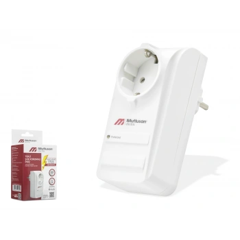 Şok Korumalı Tekli Priz - Beyaz