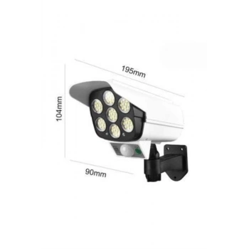 Solar Lamba Kamera Görünümlü Duvar Lambası Dönebilen Bahçe Aydınlatması