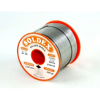 Soldex 40-60 Lehim Teli 500 Gr 1.2 mm - Sn:40 / Pb:60