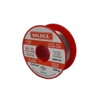 Soldex 60/40 Lehim Teli 100 gr 0,50 mm (Sn:60 / Pb:40)
