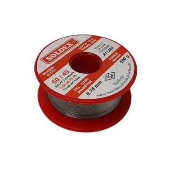 Soldex 60/40 Lehim Teli 100 gr 0,75 mm (Sn:60 / Pb:40)