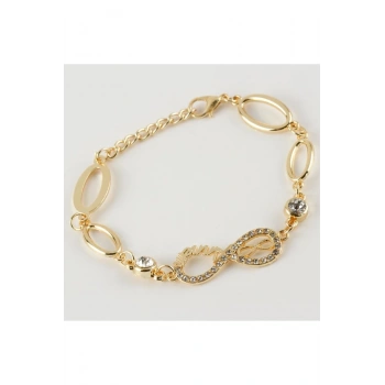 Sonsuzluk (Anne) Figürlü Taşlı Metal Bileklik