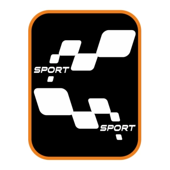 Sport Damalı Oto Sticker Beyaz 30*16 Cm