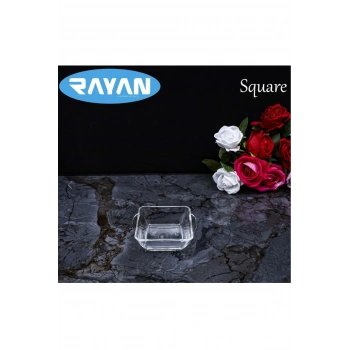 Square Tekli Kare Cam Kahvaltılık Kase -81485