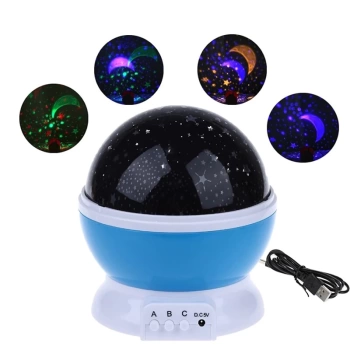 STARMASTER KLC-03 3 X KALEM PİLLİ + 5 VOLT YILDIZ YANSITMALI KÜRE TİP GECE LAMBASI 012-011 (4887)