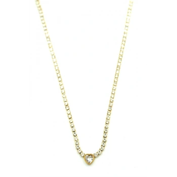 Su Yolu Kalp Kolye - Altın