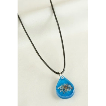 Sultan Çiçeği Damla Epoksi Kolye