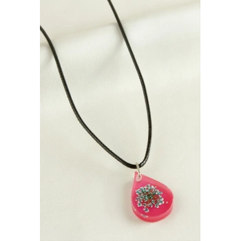 Sultan Çiçeği Damla Epoksi Kolye