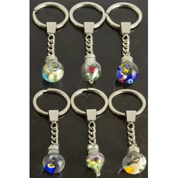 Sulu Karışık Fanus Anahtarlık