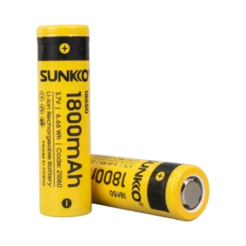 SUNKKO 3.7 VOLT 1800 MAH 18650 ŞARJ EDİLEBİLİR PİL  (TEKLİ) (4887)