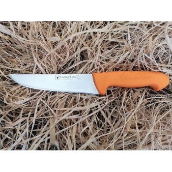 Sürmene Cumhur Çelik 61120 Kasap Kurban Bıçağı, 16,5 cm, Kaymaz Sap