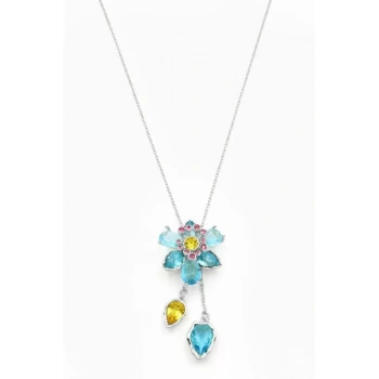 Swr Çiçek Kolye - Turkuaz