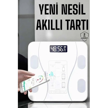 Tartı Baskül Dijital Elektronik Tartı Vücut Analiz Wifi Akıllı Yağ Ölçer