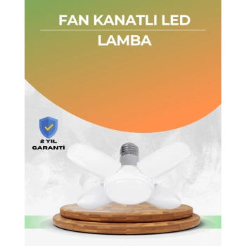 Tasarruflu Pervane Led Ampül 4 Kollu 60 Watt Geniş Alan Aydınlatma