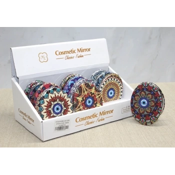 Taşlı El Aynası Oval İnce Alk3765