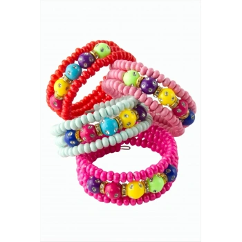 Taşlı Helezon Boncuk Çocuk Bileklik