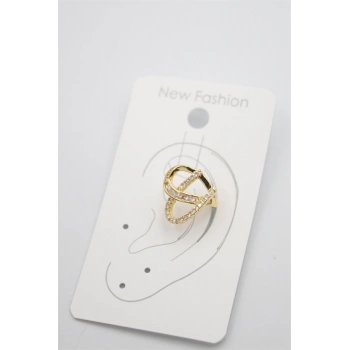 Taşlı Kıkırdak Küpe - Altın