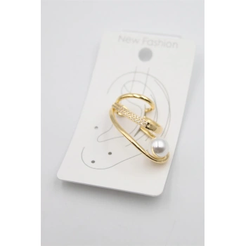 Taşlı Kıkırdak Küpe - Altın