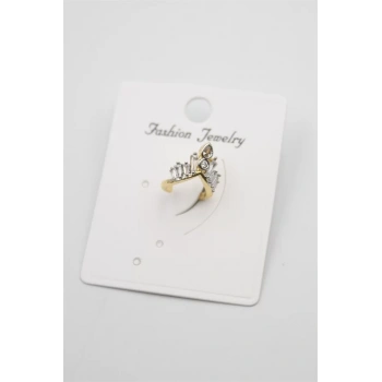 Taşlı Kıkırdak Küpe - Altın