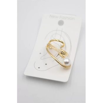 Taşlı Kıkırdak Küpe - Altın