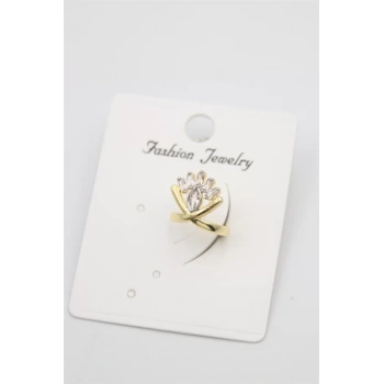 Taşlı Kıkırdak Küpe - Altın