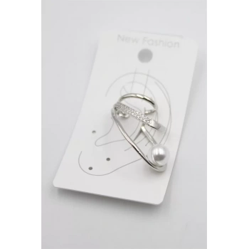 Taşlı Kıkırdak Küpe - Gümüş