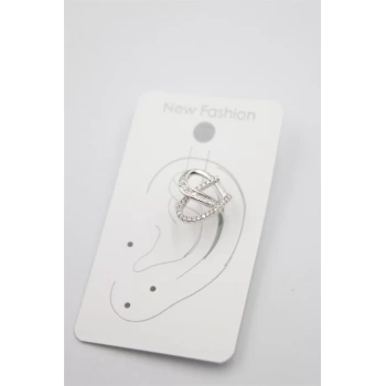 Taşlı Kıkırdak Küpe - Gümüş