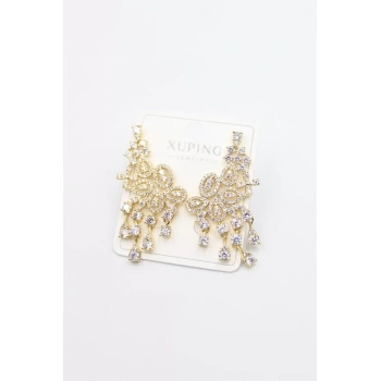 Taşlı Küpe - Altın