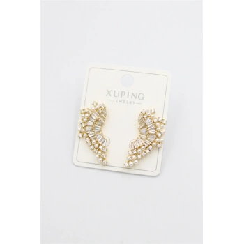 Taşlı Küpe - Altın