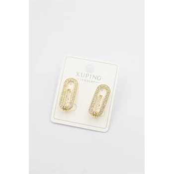 Taşlı Küpe - Altın